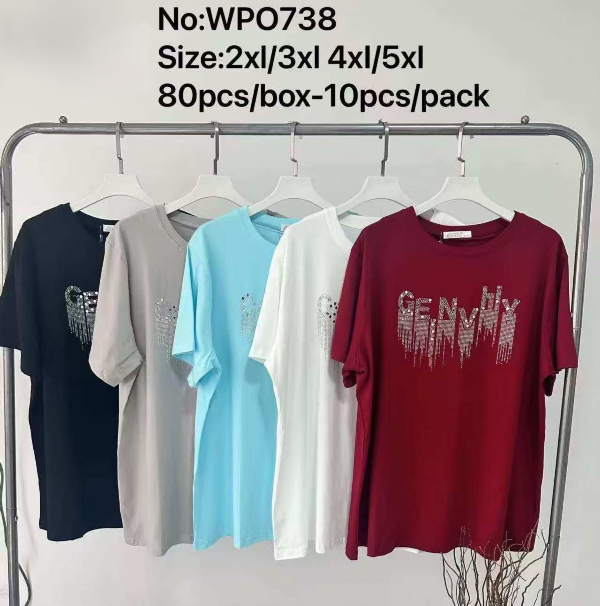 Bluzki damskie Roz 2XL-5XL, Mix Kolor Paczka 10 szt 1